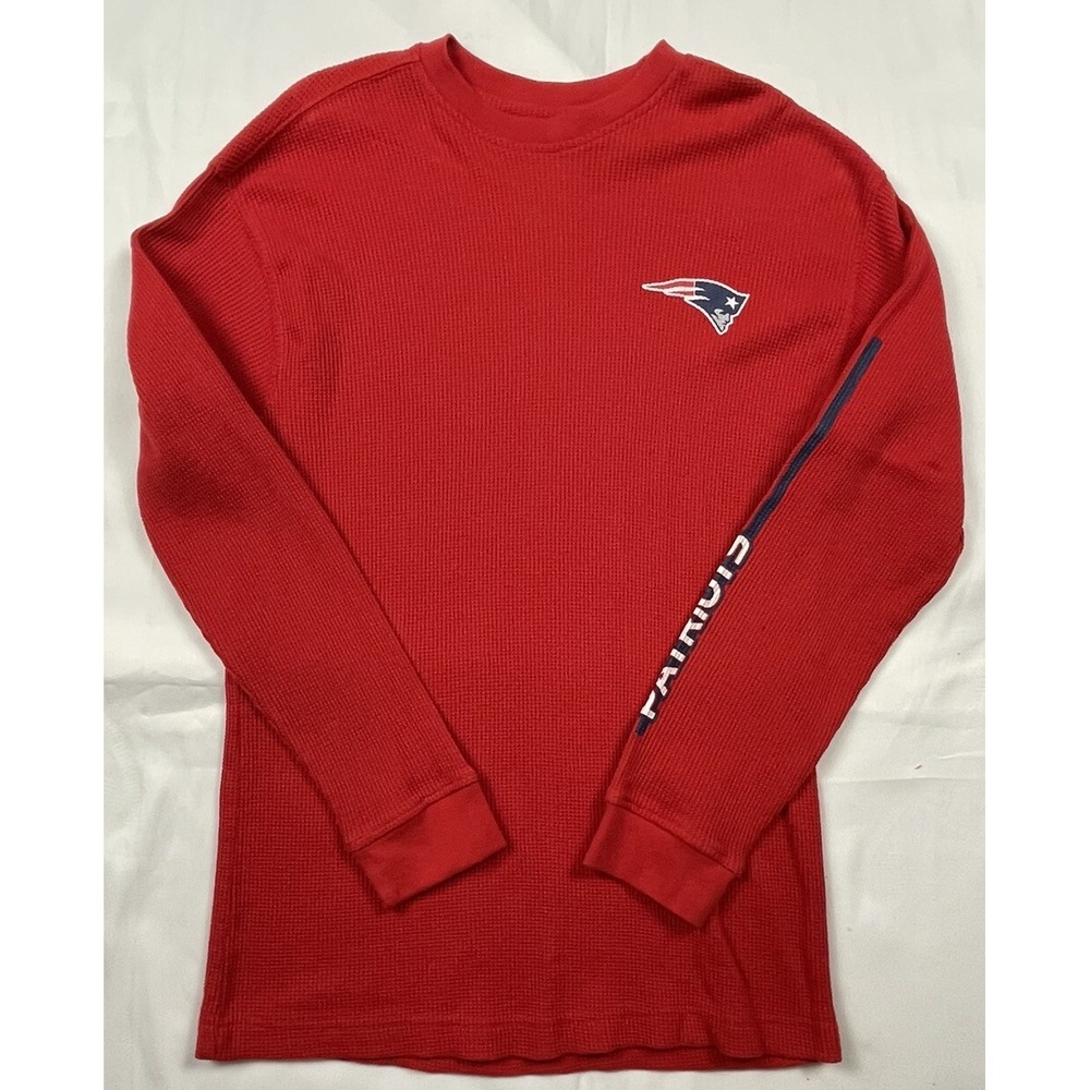 NFL New England Patriots Football Thermal Long Sleeve Shirt Youth X-LARGE‎ 18-20